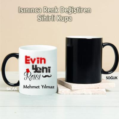 Evin Yeni Reisi Kişiye Özel Sihirli Kupa Pi210