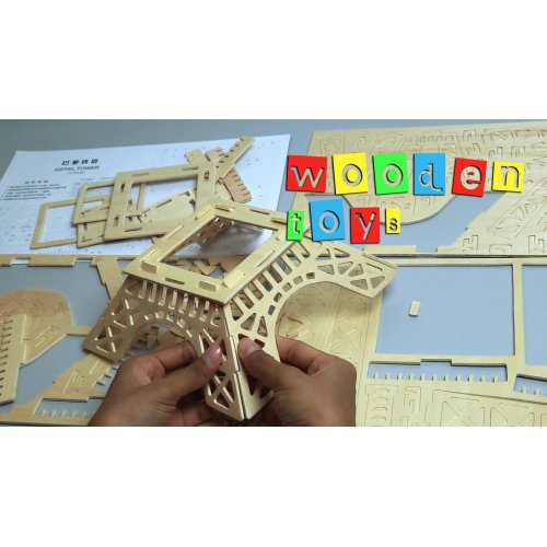 3D Ahşap Puzzle - Pi-911 Araba