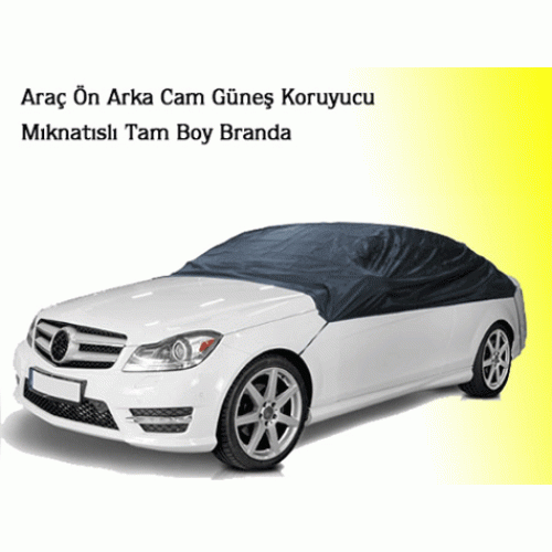 Araç Ön Arka Cam Güneş Koruyucu Mıknatıslı Tam Boy Branda