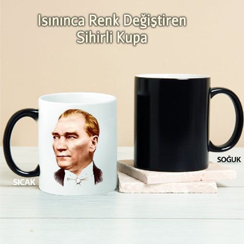 Atatürk Kişiye Özel Sihirli Kupa Pi223